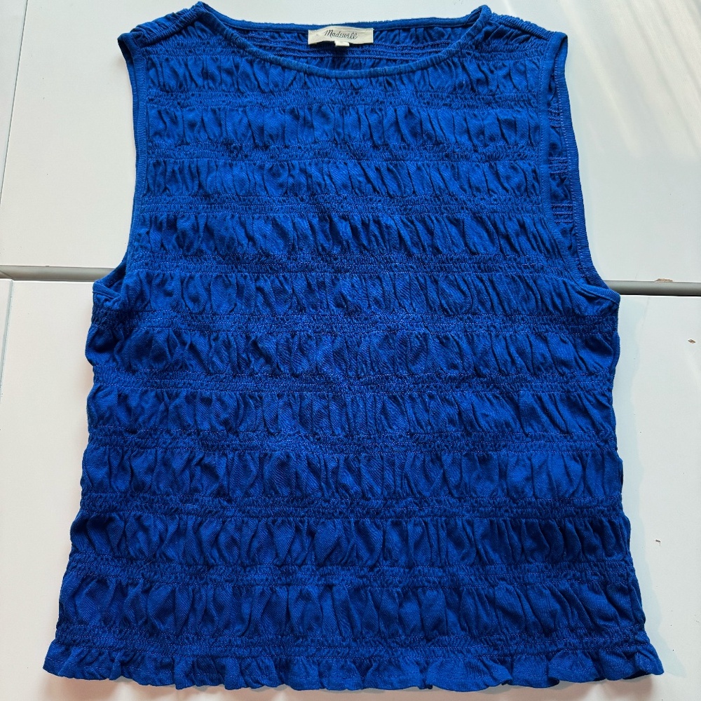 Madewell Smocked Boatneck Tank S